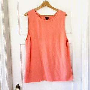 Talbots Sleeveless Coral Pink Knit Top Sweater Vest Women’s XL Beach Coastal